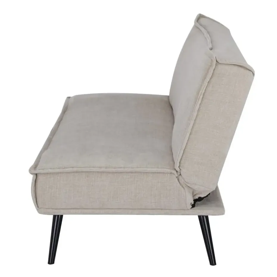 Slaapbank 3-Zits - Beige Stof - Zithoogte 43cm - 181x83x81cm - Mali