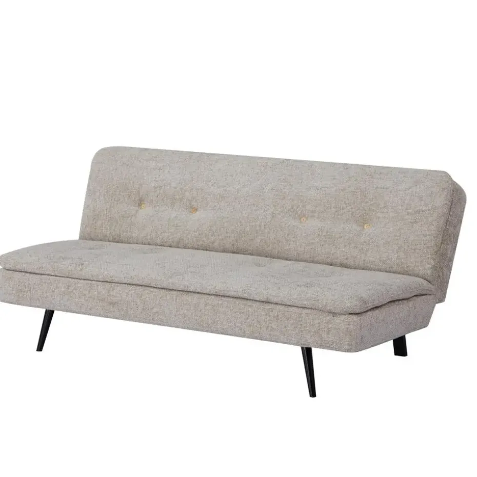 Slaapbank 3-Zits - Beige Stof - Zithoogte 41cm - 179x87x80cm - Olive