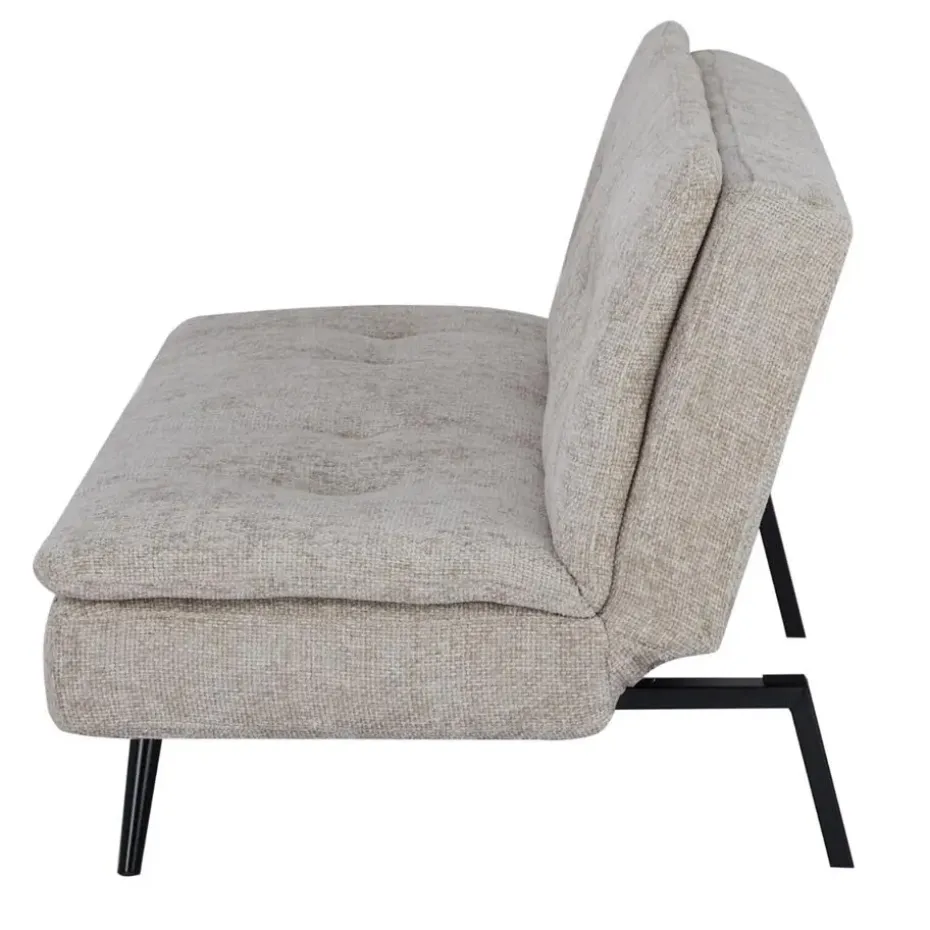 Slaapbank 3-Zits - Beige Stof - Zithoogte 41cm - 179x87x80cm - Olive