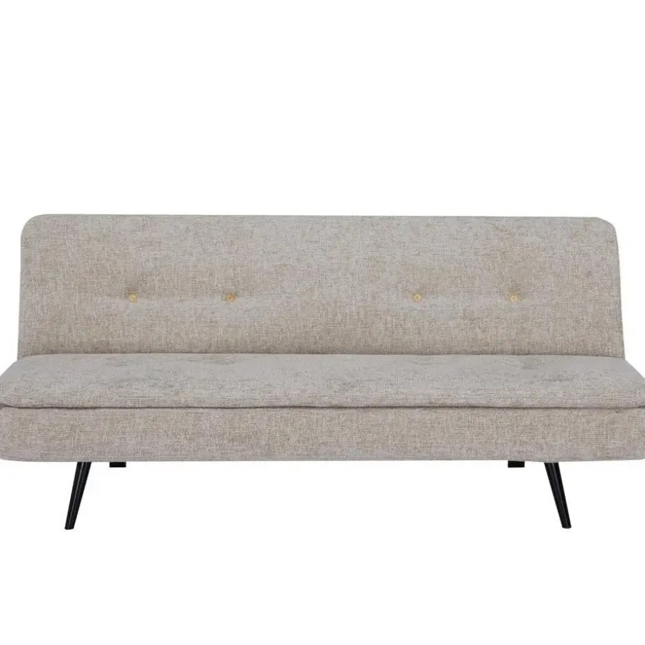 Slaapbank 3-Zits - Beige Stof - Zithoogte 41cm - 179x87x80cm - Olive