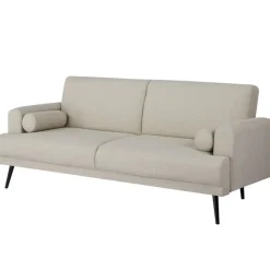 Slaapbank 3-Zits - Beige Stof - Zithoogte 47cm - 209x91x85cm - Jason