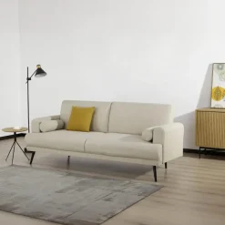 Slaapbank 3-Zits - Beige Stof - Zithoogte 47cm - 209x91x85cm - Jason