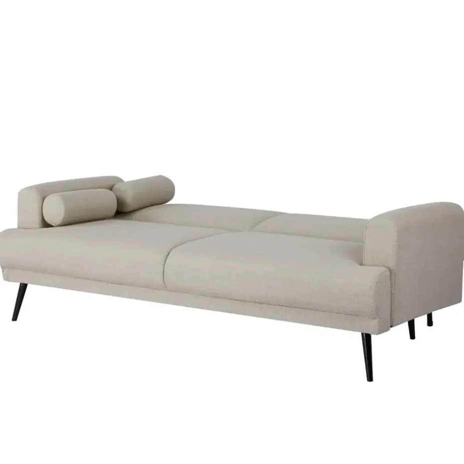 Slaapbank 3-Zits - Beige Stof - Zithoogte 47cm - 209x91x85cm - Jason