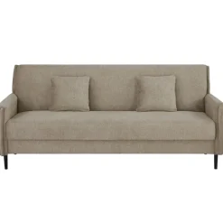 Slaapbank 3-Zits - Taupe Stof - Zithoogte 47cm - 200x85x87cm - Torvi