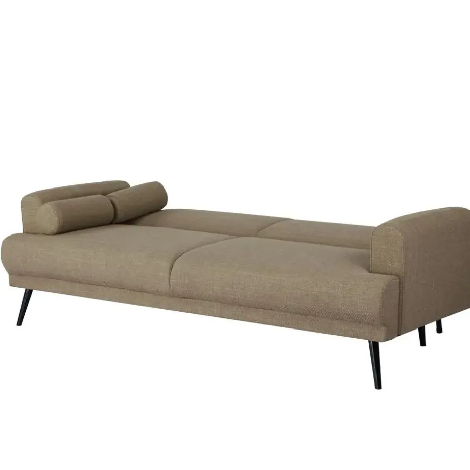 Slaapbank 3-Zits - Taupe Stof - Zithoogte 47cm - 209x91x85cm - Jason