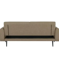 Slaapbank 3-Zits - Taupe Stof - Zithoogte 47cm - 209x91x85cm - Jason