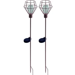 Solar Grondspies Tuinlamp - Pentagon - 2 stuks