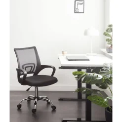 SOLID - Bureaustoel - Zwart - Polyester