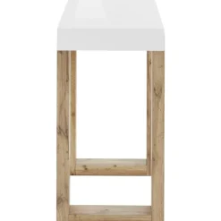 Solid - Consoletafel in wit/eikenoptik