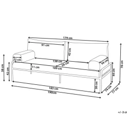 SOLOFRA - Tuinbank 2-zits - Mintgroen - Aluminium