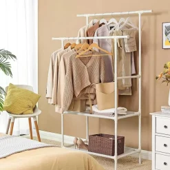 Songmics Metalen kledingstandaard belastbaar tot 70 kg, eenvoudige montage, 2