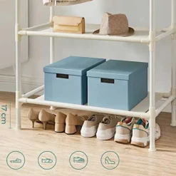 Songmics Metalen kledingstandaard belastbaar tot 70 kg, eenvoudige montage, 2