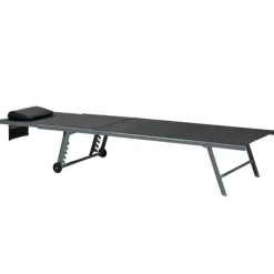 SORONI - Ligstoel set van 2 - Grijs/Zwart - Staal