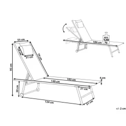 SORONI - Ligstoel set van 2 - Groen/Lichtgroen - Staal