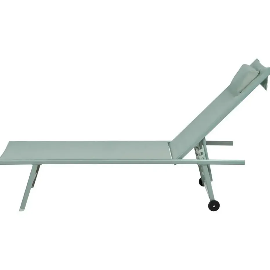 SORONI - Ligstoel set van 2 - Groen/Lichtgroen - Staal