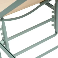 SORONI - Ligstoel set van 2 - Groen/Beige - Staal