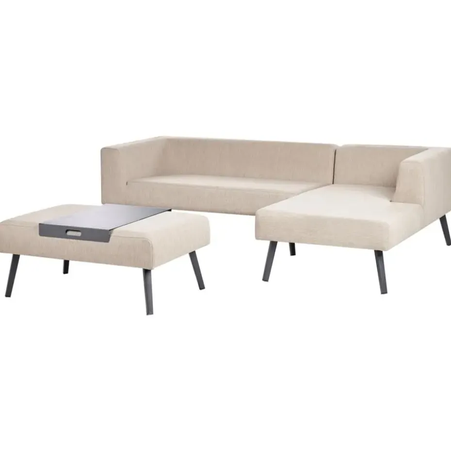 SORRIVOLI - Loungeset 4-zits - Beige - Olefine