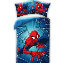 SpiderMan Dekbedovertrek, Web - Eenpersoons - 140 x 200 cm - Katoen