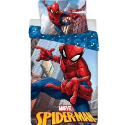 SpiderMan Dekbedovertrek City - Eenpersoons - 140 x 200 cm - Katoen