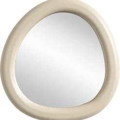 Spiegel Moma off-white hout - Ø24,5 cm