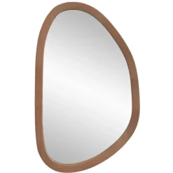 Spiegel Organic - antraciet/bruin - hout - 58x37x2 cm