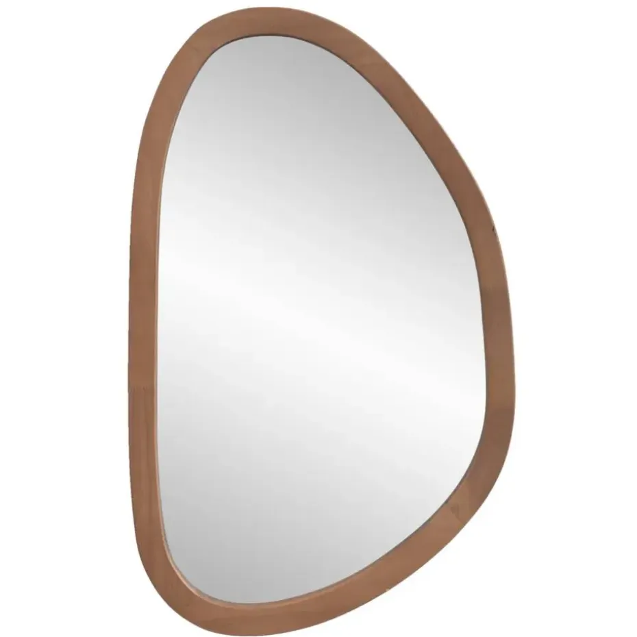 Spiegel Organic - antraciet/bruin - hout - 58x37x2 cm