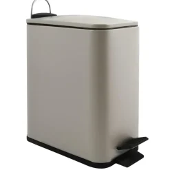 Spirella Pedaalemmer Paris - beige - 5L - metaal - 28x14x29 cm