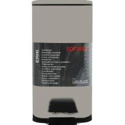 Spirella Pedaalemmer Paris - beige - 5L - metaal - 28x14x29 cm