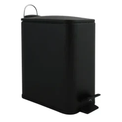 Spirella Pedaalemmer Paris - zwart - 5L - metaal - 28 x 14 x 29 cm