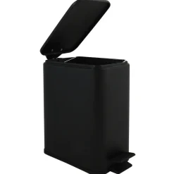 Spirella Pedaalemmer Paris - zwart - 5L - metaal - 28 x 14 x 29 cm