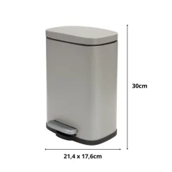 Spirella Pedaalemmer Venice - beige - 5L - metaal - 21 x 30 cm