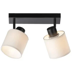 Spot 2-lichts Amani - zwart/off-white - E27