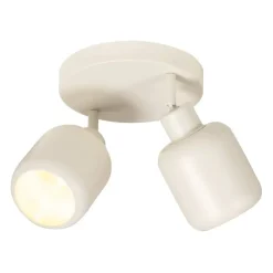 2-spot Mosi E14 - beige metaal - Ø11x24 cm