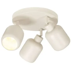 3-spot Mosi E14 - beige metaal - 11x24x28 cm