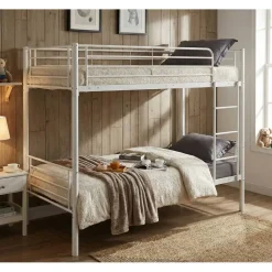 Stapelbed Dixie 90x200cm - metaal - mat wit