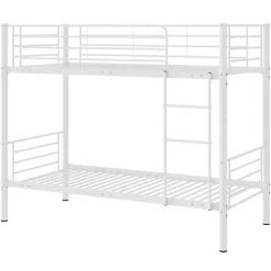 Stapelbed Dixie 90x200cm - metaal - mat wit