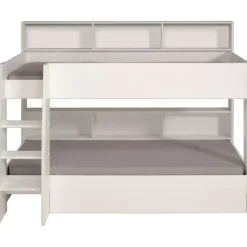 Stapelbed Leo - wit/eiken - 90x200 cm