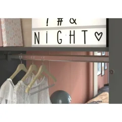 Stapelbed Stim met kast & lade - eik/grijs