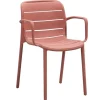 Stapelstoel Nice - kunststof/terracotta