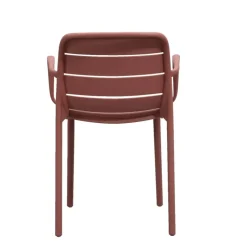 Stapelstoel Nice - kunststof/terracotta