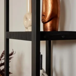 StarFurn - Boekenkast Boaz Black 1 deur - 55 cm - zwart