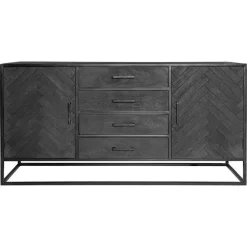 StarFurn - Dressoir New York - 165 cm - zwart