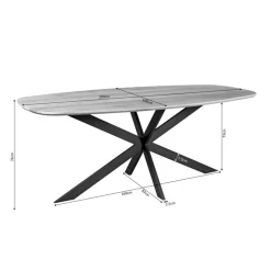 Starfurn - Eettafel Ferris - Bruin - 100x200x76 cm