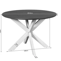 Starfurn - Eettafel Madison - Zwart - 150x150x76 cm