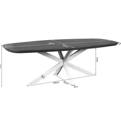 Starfurn - Eettafel Madison - Bruin - 100x200x76 cm