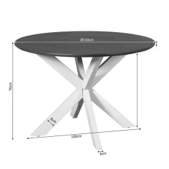 Starfurn - Eettafel Madison - Bruin - 130x130x76 cm