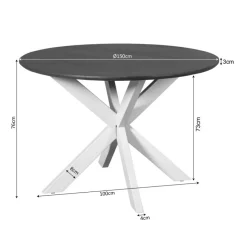 Starfurn - Eettafel Madison - Bruin - 150x150x76 cm