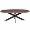 StarFurn - Eettafel Madison 280 cm Deens Ovaal walnoot - zwart
