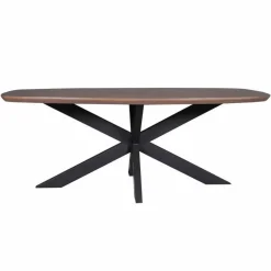 StarFurn - Eettafel Madison 280 cm Deens Ovaal walnoot - zwart