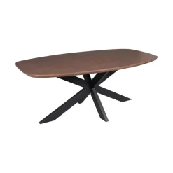 StarFurn - Eettafel Madison 280 cm Deens Ovaal walnoot - zwart